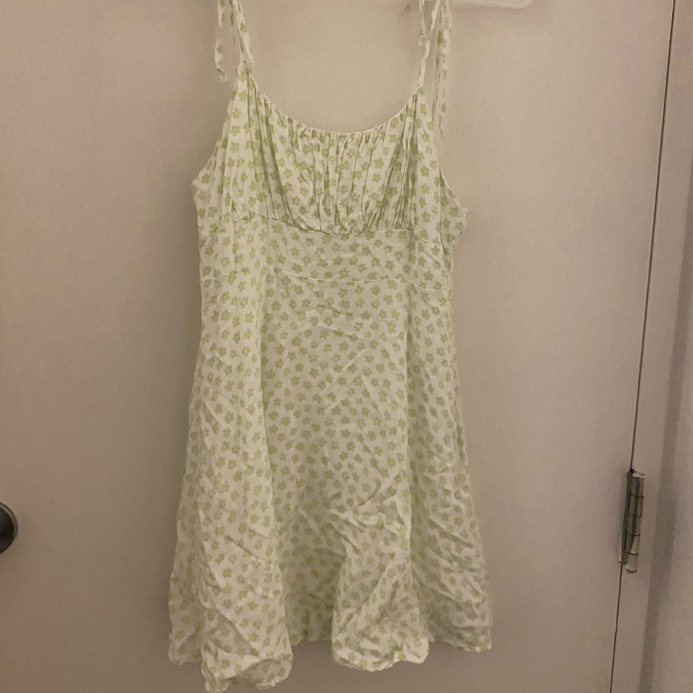 Green floral brandy Melville dress
